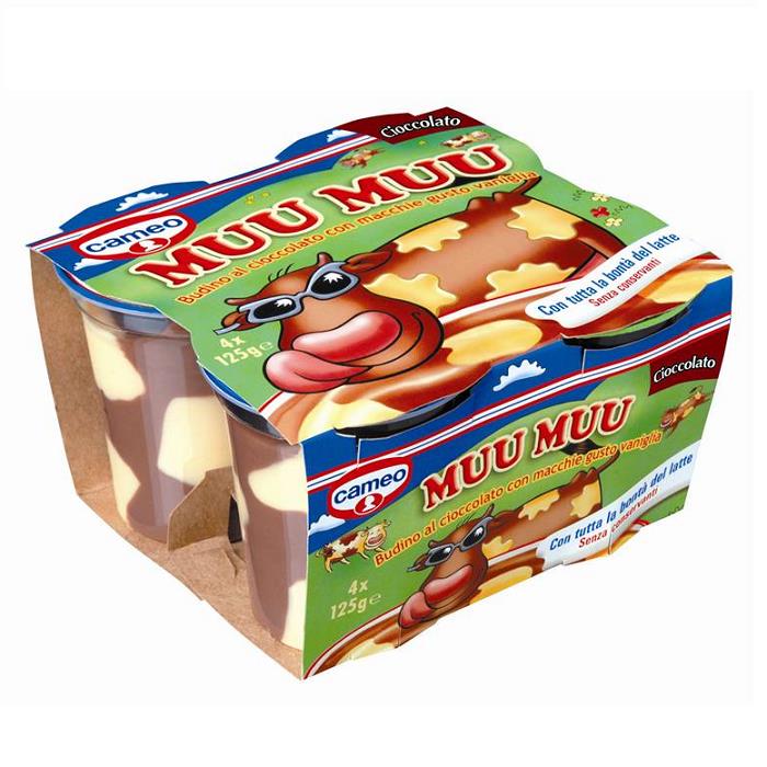 MUU MUU CIOCCOLATO & VANIGLIA CAMEO GR. 125 X 4