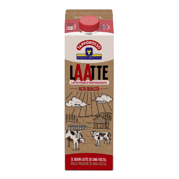 LATTE FRESCO INTERO ALTA QUALITÀ TAPPOROSSO LT. 1