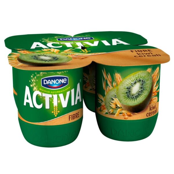 YOGURT ACTIVIA FIBRE KIWI & CEREALI DANONE GR. 125 X 4