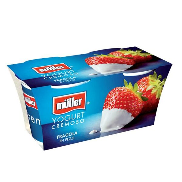 YOGURT CREMOSO ALLA FRAGOLA MULLER GR. 125 X 2