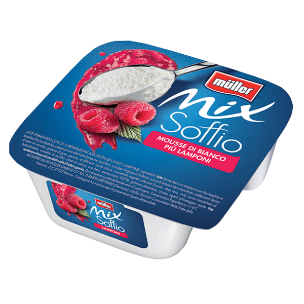 MULLER MIX SOFFIO MOUSSE BIANCO & LAMPONE GR. 120