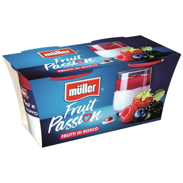 YOGURT FRUTTI DI BOSCO FRUIT PASSION MULLER GR 125 X 2