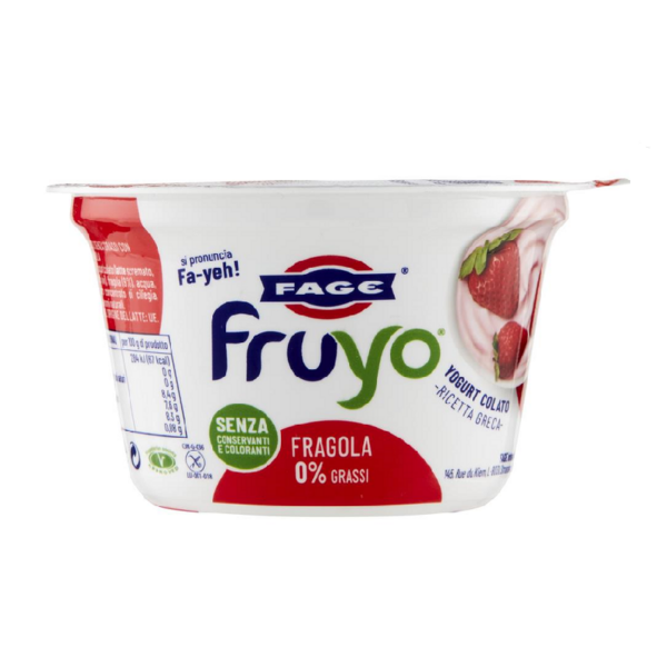 YOGURT GRECO FRAGOLA 0%GRASSI FRUYO FAGE GR. 150