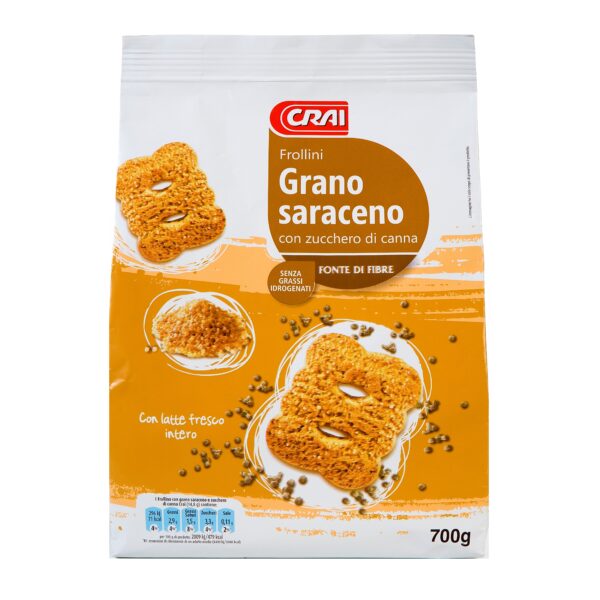 FROLLINI GRANO SARACENO CON ZUCCHERO DI CANNA CRAI GR. 700