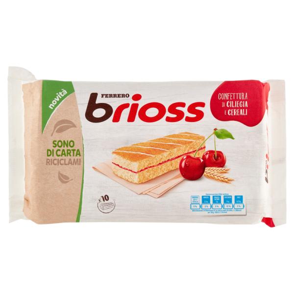 KINDER BRIOSS CILIEGIA E CEREALI GR. 280 X 10 PEZZI
