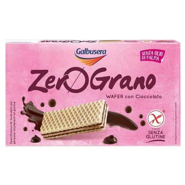WAFER AL CIOCCOLATO ZEROGRANO S/GLUTINE GALBUSERA GR. 180