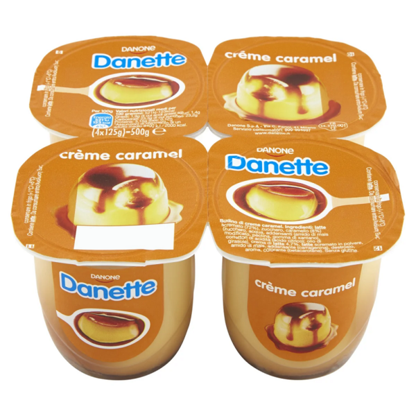 CREMA DANETTE AL CREME CARAMEL DANONE GR. 125 X 4 VASETTI