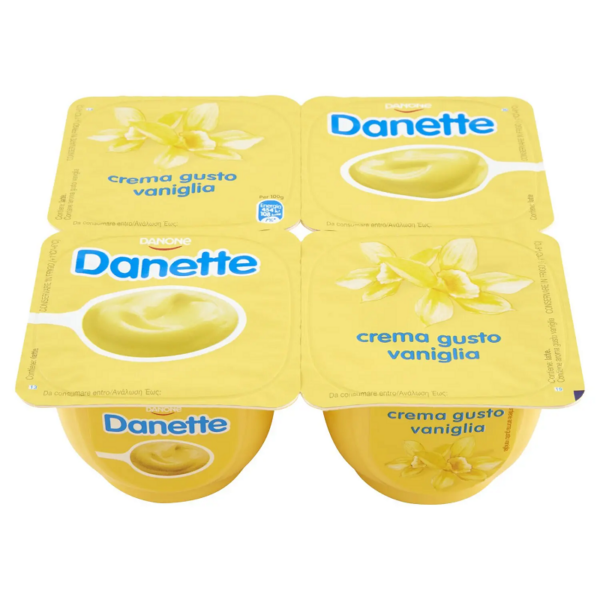 CREMA DANETTE ALLA VANIGLIA DANONE GR. 125 X 4 VASETTI