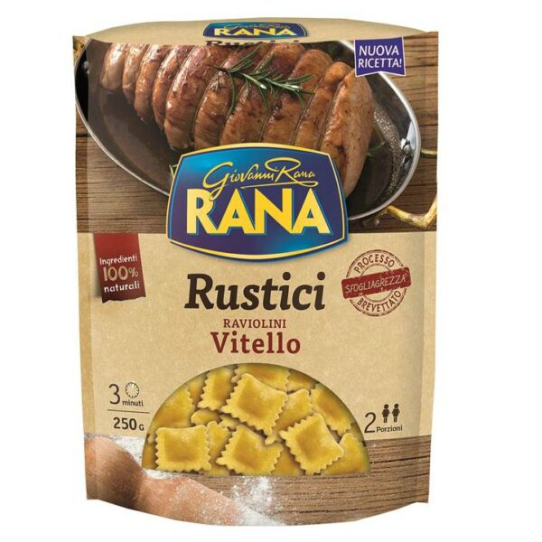 RAVIOLINI ALLA CARNE DI VITELLO RUSTICI RANA GR. 250