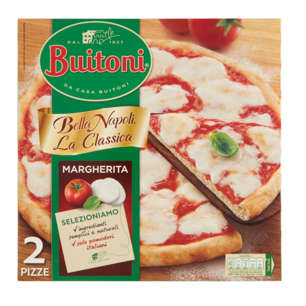 PIZZA MARGHERITA BELLA NAPOLI BUITONI X 2 PEZZI GR. 650