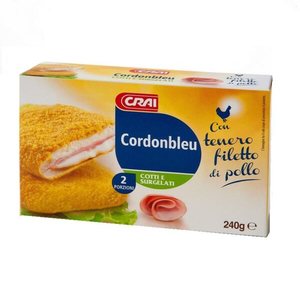 CORDON BLEU DI POLLO AL FORMAGGIO E PROSCIUTTO CRAI GR. 240