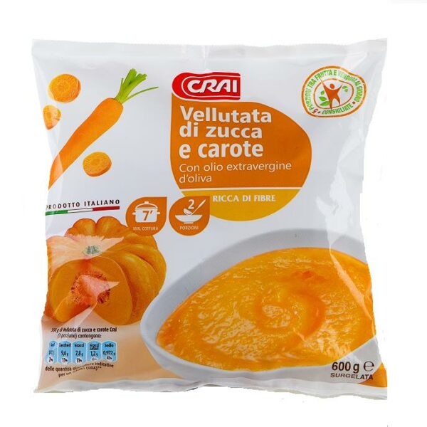 VELLUTATA DI ZUCCA E CAROTE SURGELATO CRAI GR. 600