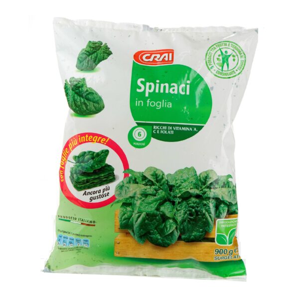 SPINACI CRAI IN FOGLIA CUBETTI GR. 900