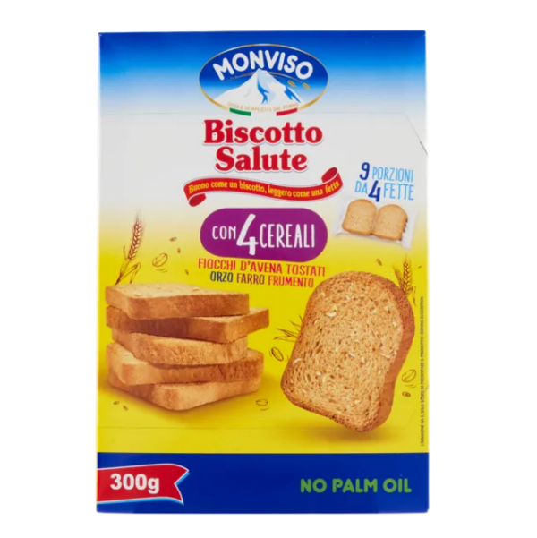 BISCOTTO SALUTE 4 CEREALI MONVISO GR. 300