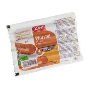 WURSTEL DI POLLO & TACCHINO GUSTO DELICATO CRAI GR. 100