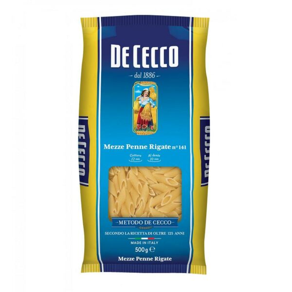 MEZZE PENNE RIGATE DE CECCO GR. 500 N. 141
