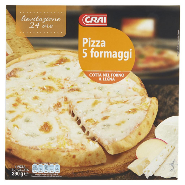 PIZZA AI CINQUE FORMAGGI CRAI GR. 390