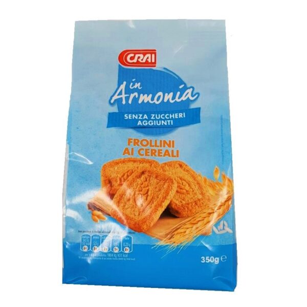 FROLLINI AI CEREALI SENZA ZUCCHERO ARMONIA CRAI GR. 350