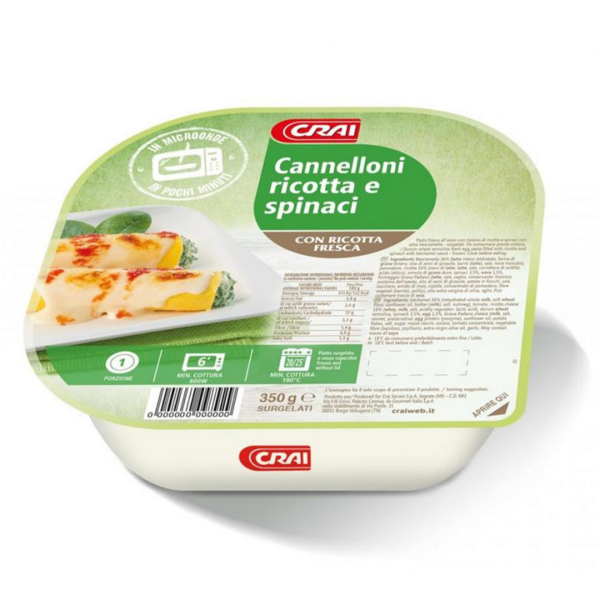 CANNELLONI RICOTTA & SPINACI CRAI GR. 350