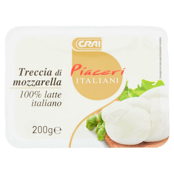 MOZZARELLA TRECCIA FIOR DI LATTE PIACERI ITALIANI GR. 200