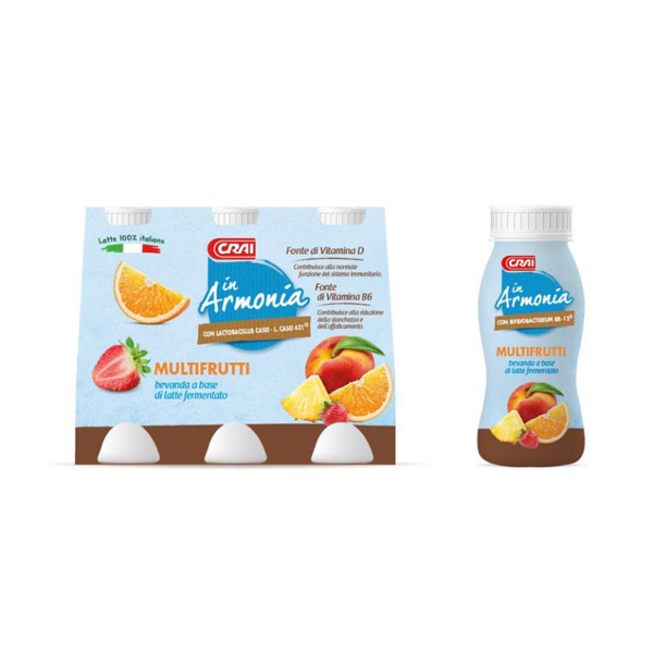 LATTE FERMENTATO MULTIFRUTTI IN ARMONIA CRAI GR. 100 X 6