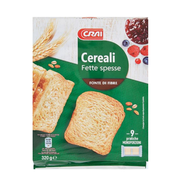 FETTE BISCOTTATE SPESSE AI CEREALI CRAI GR. 320
