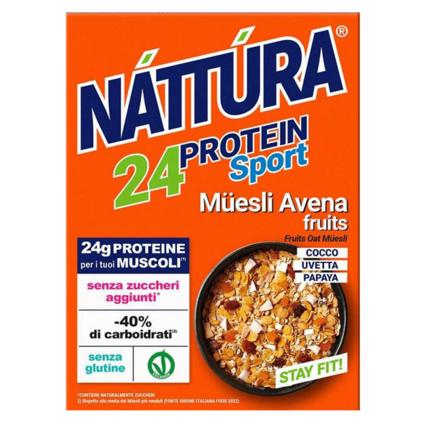 MUESLI AVENA FRUITS 24 PROTEIN NATTURA GR. 300
