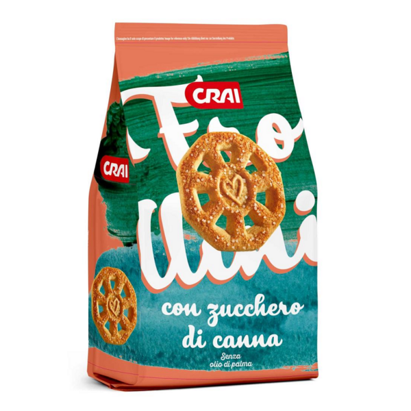 FROLLINI CON GRANELLA DI ZUCCHERO DI CANNA CRAI GR. 350