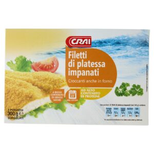 Crai Filetti di Platessa Panati Surgelati 300g