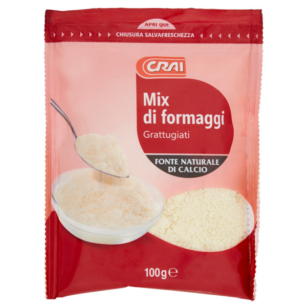 MIX DI FORMAGGI GRATTUGIATI CRAI GR. 100