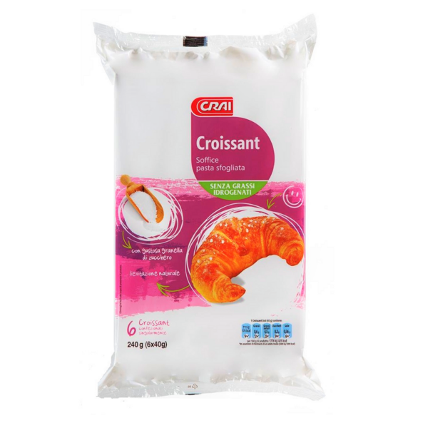 CROISSANT SUCRÈ X 6 PEZZI CRAI GR. 240