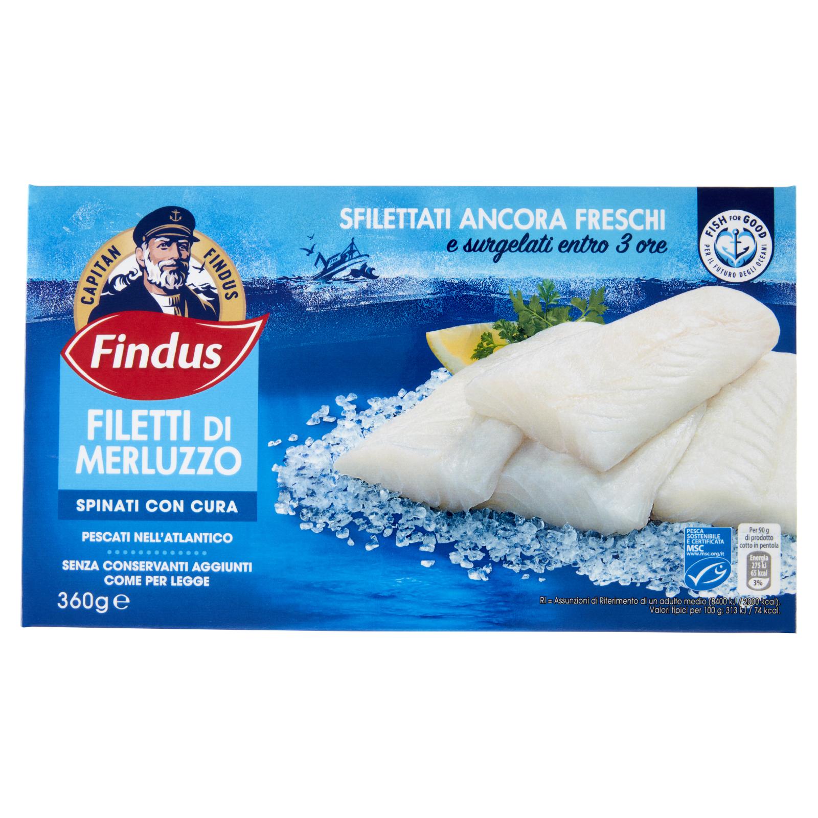 Capitan Findus Filetti di Merluzzo Sudafricano Surgelati 360g