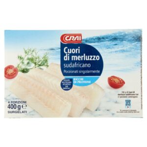 Crai Cuori di Merluzzo Sudafricano Surgelati 4 Porzioni 400g