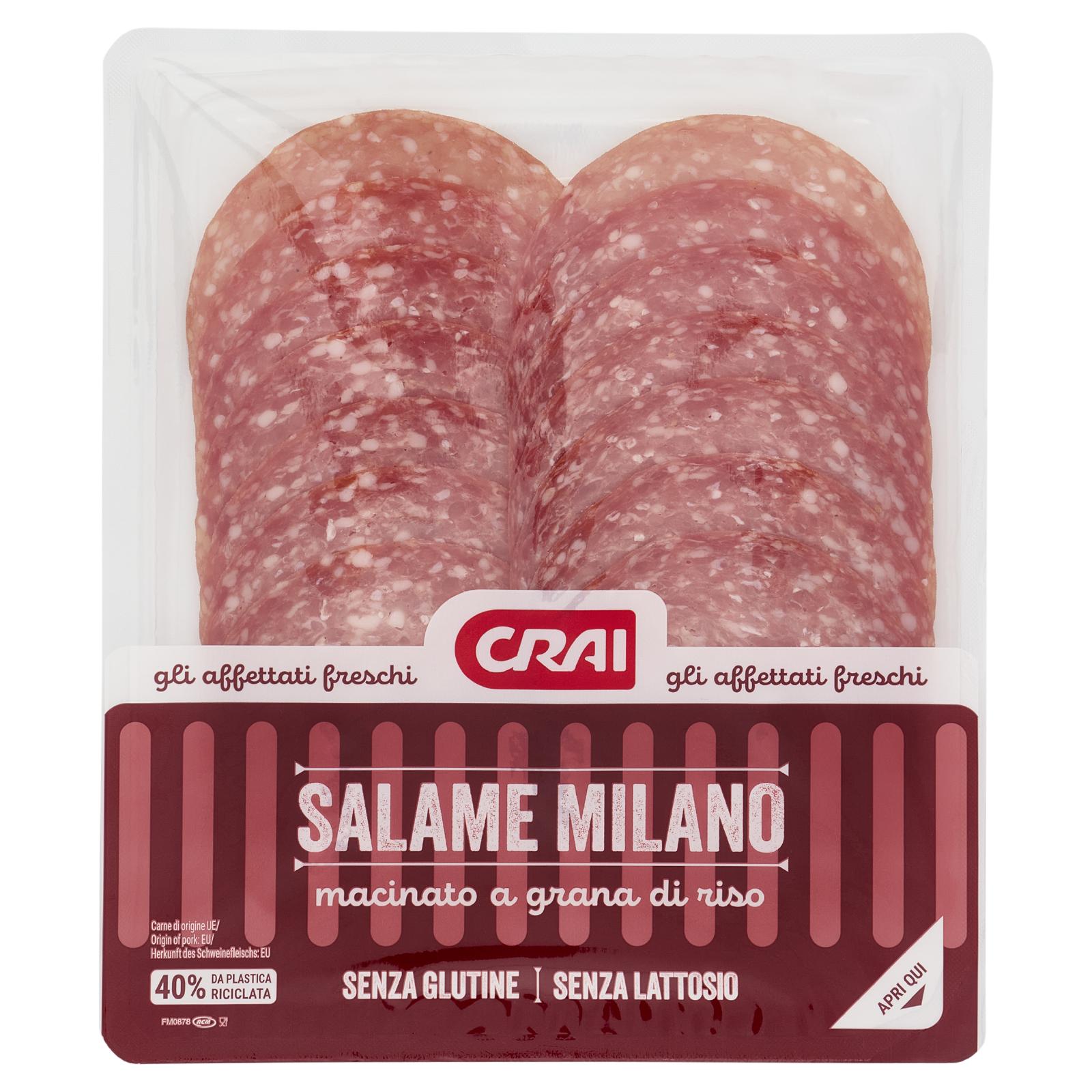 Crai Gli Affettati Freschi Salame Milano Affettato 100g