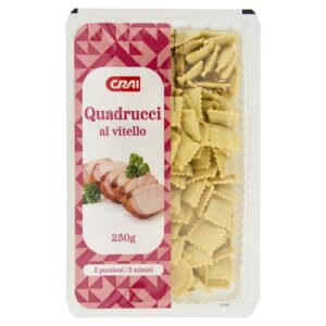 Crai Quadrucci al Vitello Pasta Fresca Ripiena 250g