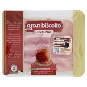 Rovagnati Gran Biscotto Prosciutto Cotto di Alta Qualità Affettato 100g
