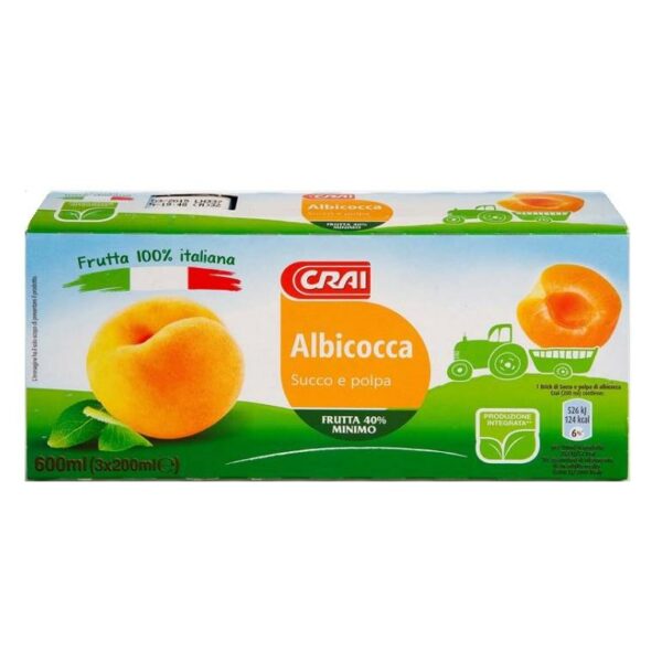 SUCCO ALBICOCCA CRAI ML. 200 X 3