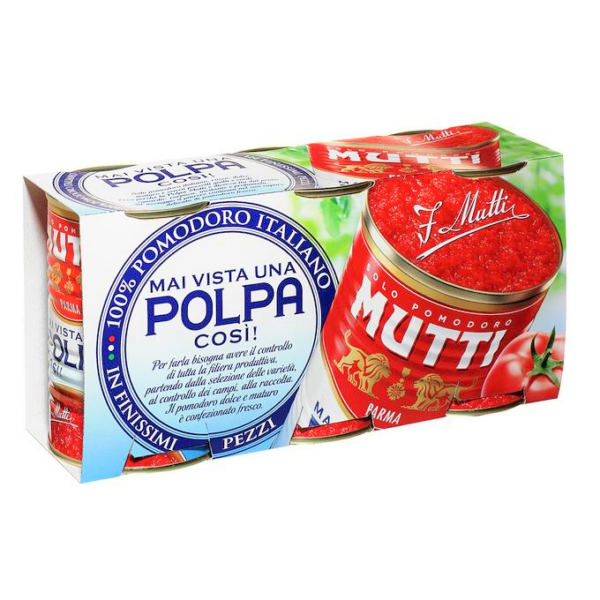 POLPA DI POMODORO IN PEZZI MUTTI GR. 210 X 2