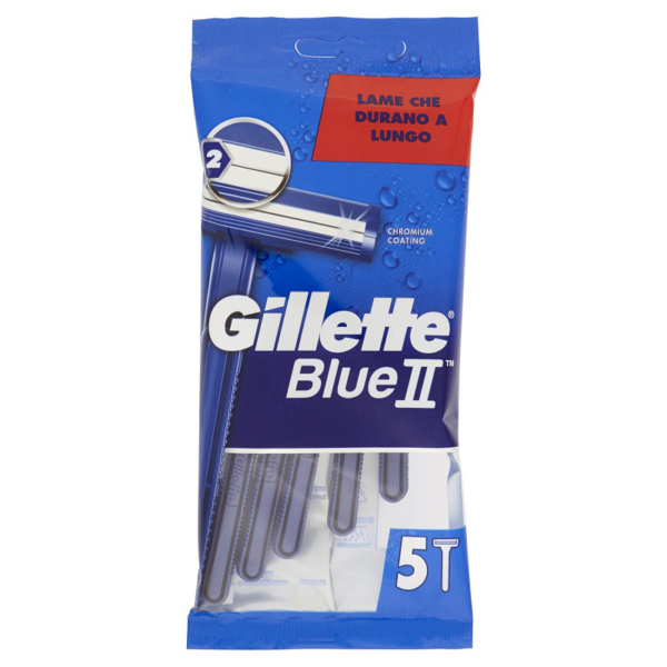 RASOIO GILLETTE BLU II PELLI NORMALI X 5