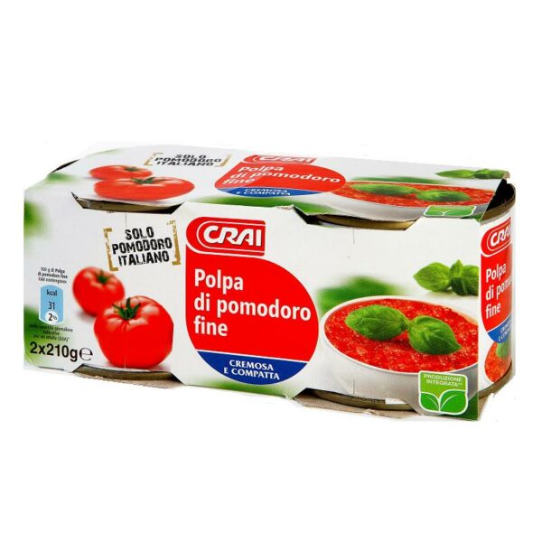 POLPA FINE DI POMODORI CRAI GR. 210 X 2