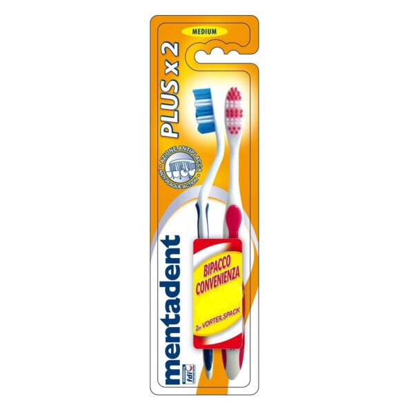 SPAZZOLINO MENTADENT PLUS X2 PEZZI