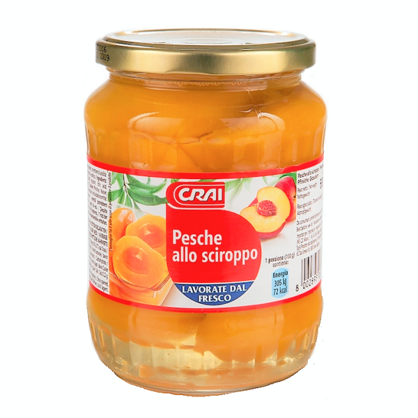 PESCHE GIALLE SCIROPPATE CRAI GR. 680