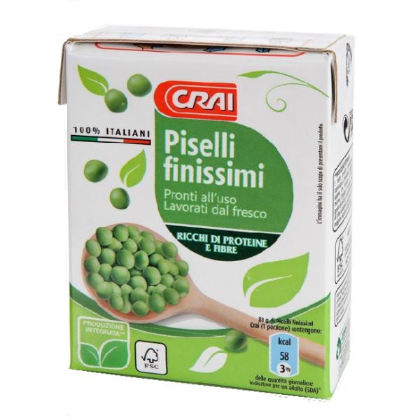 PISELLI FINISSIMI TETRAPACK CRAI  2 x GR. 380