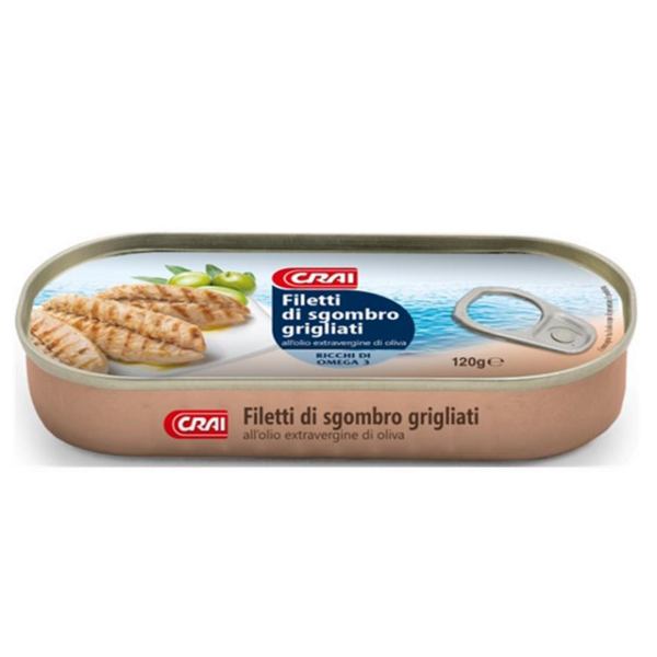 FILETTI DI SGOMBRO GRIGLIATI OLIO EXTRAVERGINE CRAI GR. 120