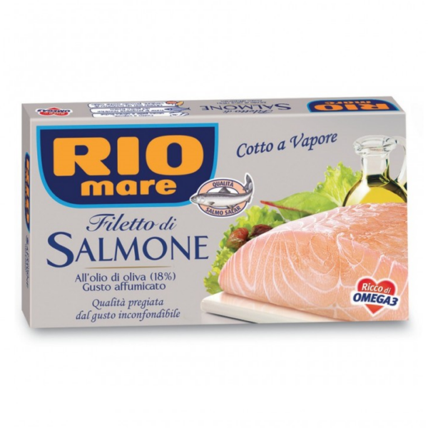 FILETTI DI SALMONE AFFUMICATI AL VAPORE RIO MARE GR. 125