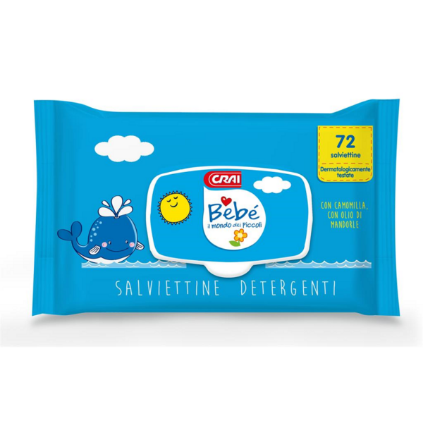 SALVIETTINE DETERGENTI BABY CRAI X 72
