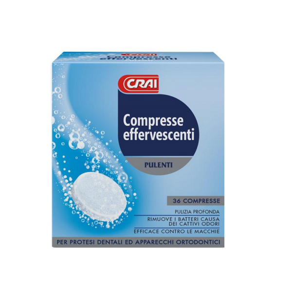 COMPRESSE EFFERVESCENTI PER PROTESI CRAI X 36