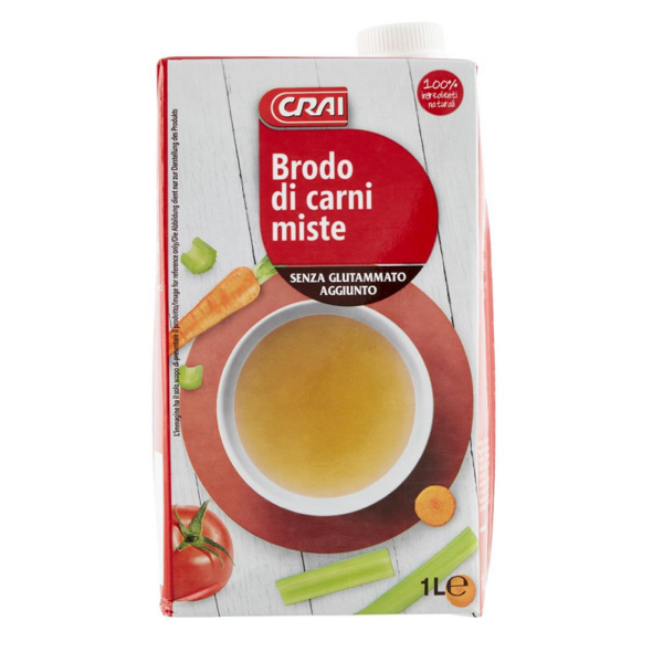 BRODO LIQUIDO DI CARNE MISTA CRAI LT. 1
