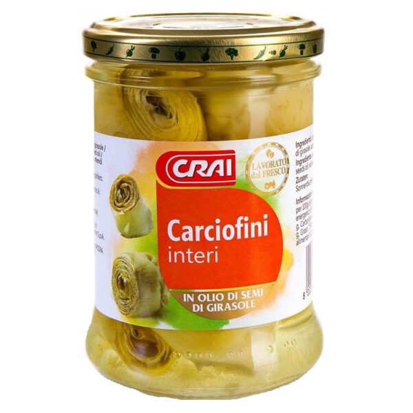 CARCIOFINI INTERI OLIO DI GIRASOLE CRAI GR. 280