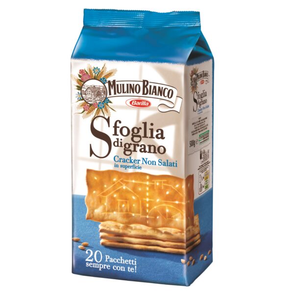 CRACKERS NON SALATI SFOGLIA DI GRANO MULINO BIANCO GR. 500